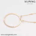 43423 Wholesale high-end lady jewelry simple design hoop pendant necklace